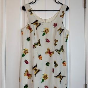 Vintage Insect Floral Dress Size 12 Viśage Royal